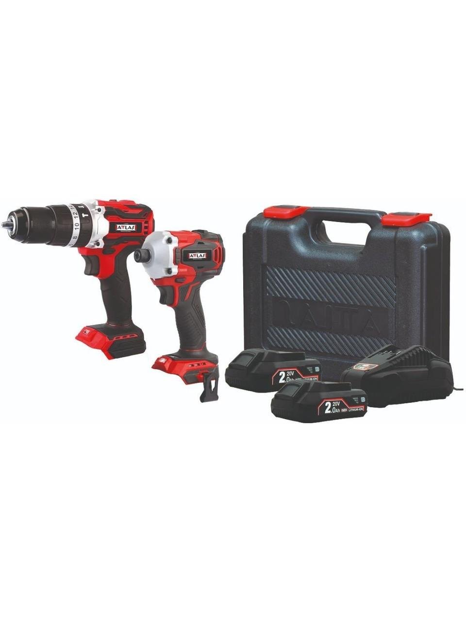 ATTLAS PRO-ATBL 2’li Kömürsüz Set (Pro Atbl 18 Id2 + Pro Atbl 18 Pd) 2 Ah Çift Akülü - A0104080