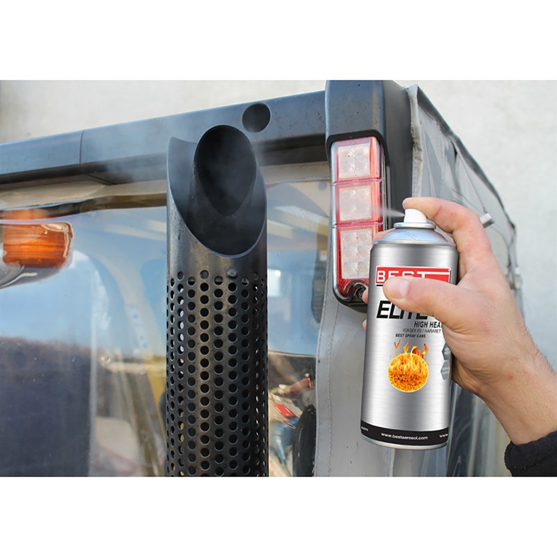 Best Elite Yüksek Isıya Dayanıklı Siyah Sprey Boya 400 ml