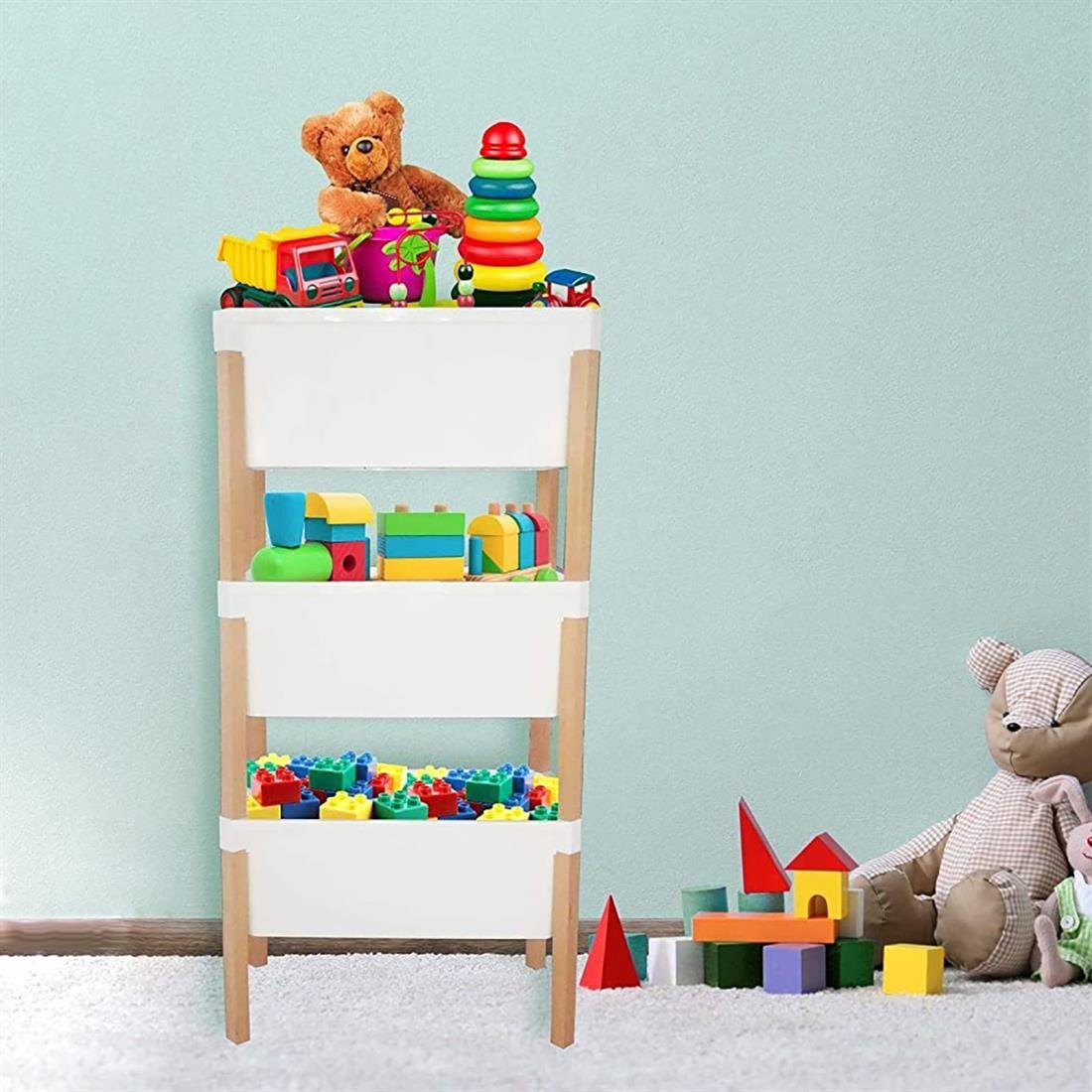 Bienwood 7079 Ahşap Plastik Saklama Kabı - Zücc73237