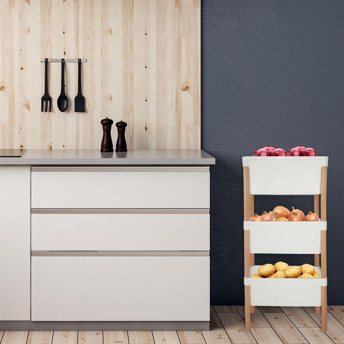 Bienwood 7079 Ahşap Plastik Saklama Kabı - Zücc73237