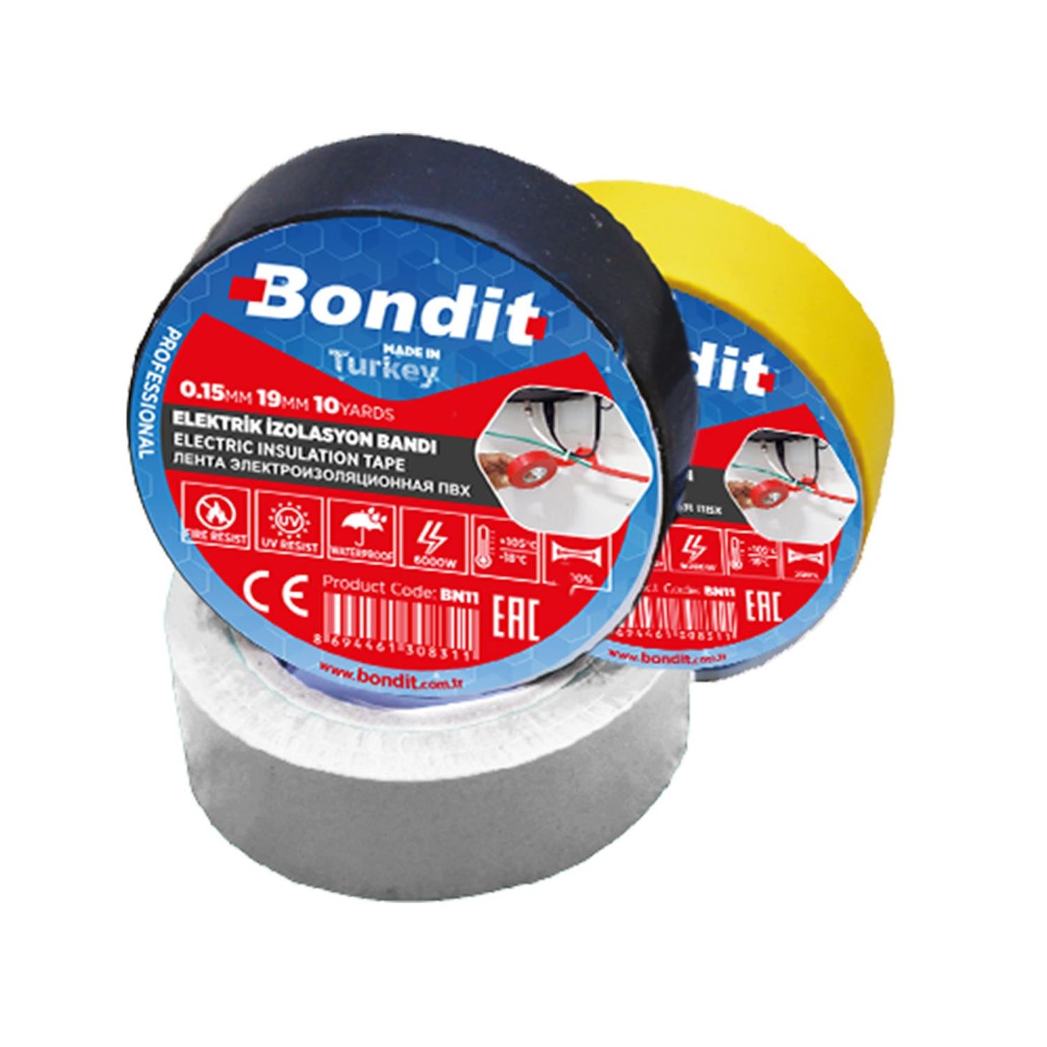 Bondit Elektrik izole Bandı Karışık Renk - BN11M