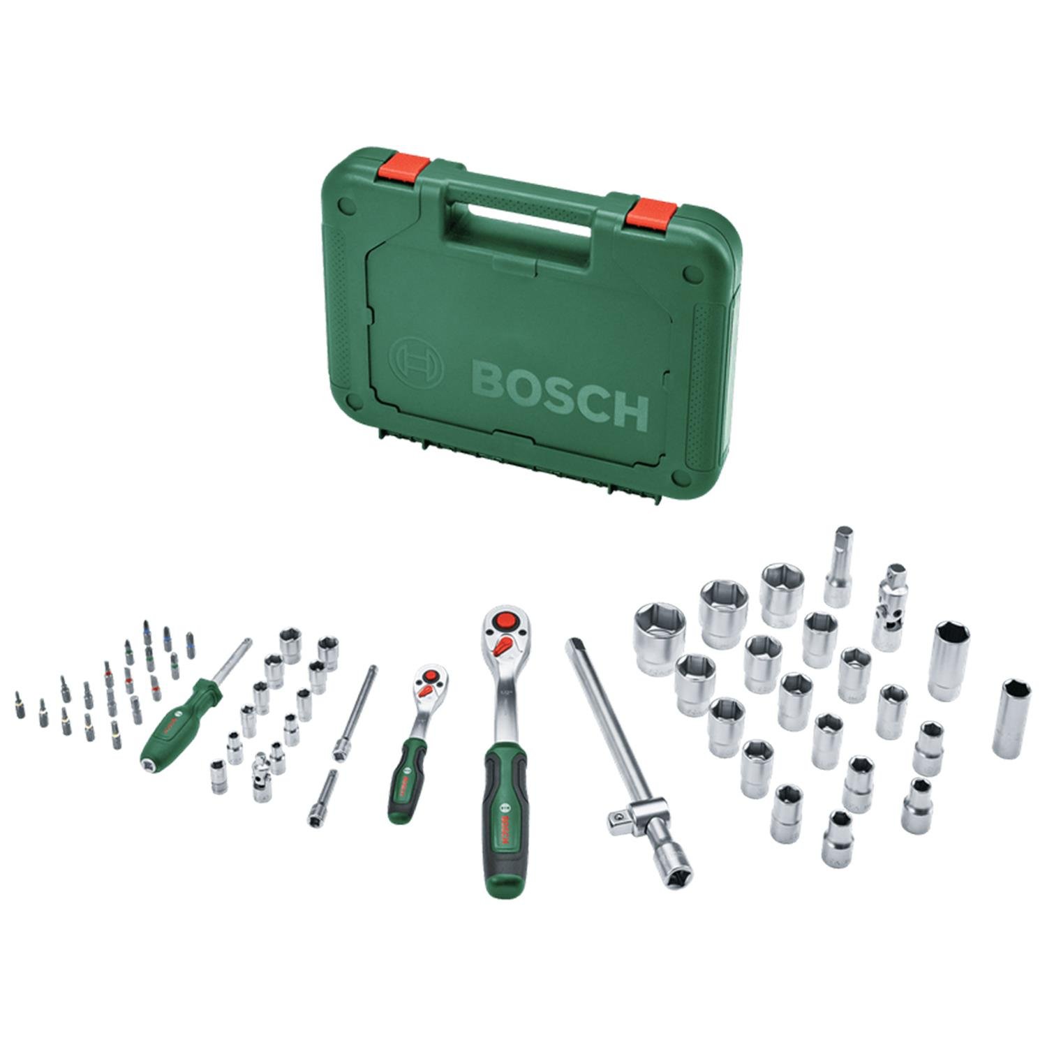 Bosch 1/4 + 1/2 56 Parça Cırcırlı Somun Sıkma Seti - 1600A02Z9G