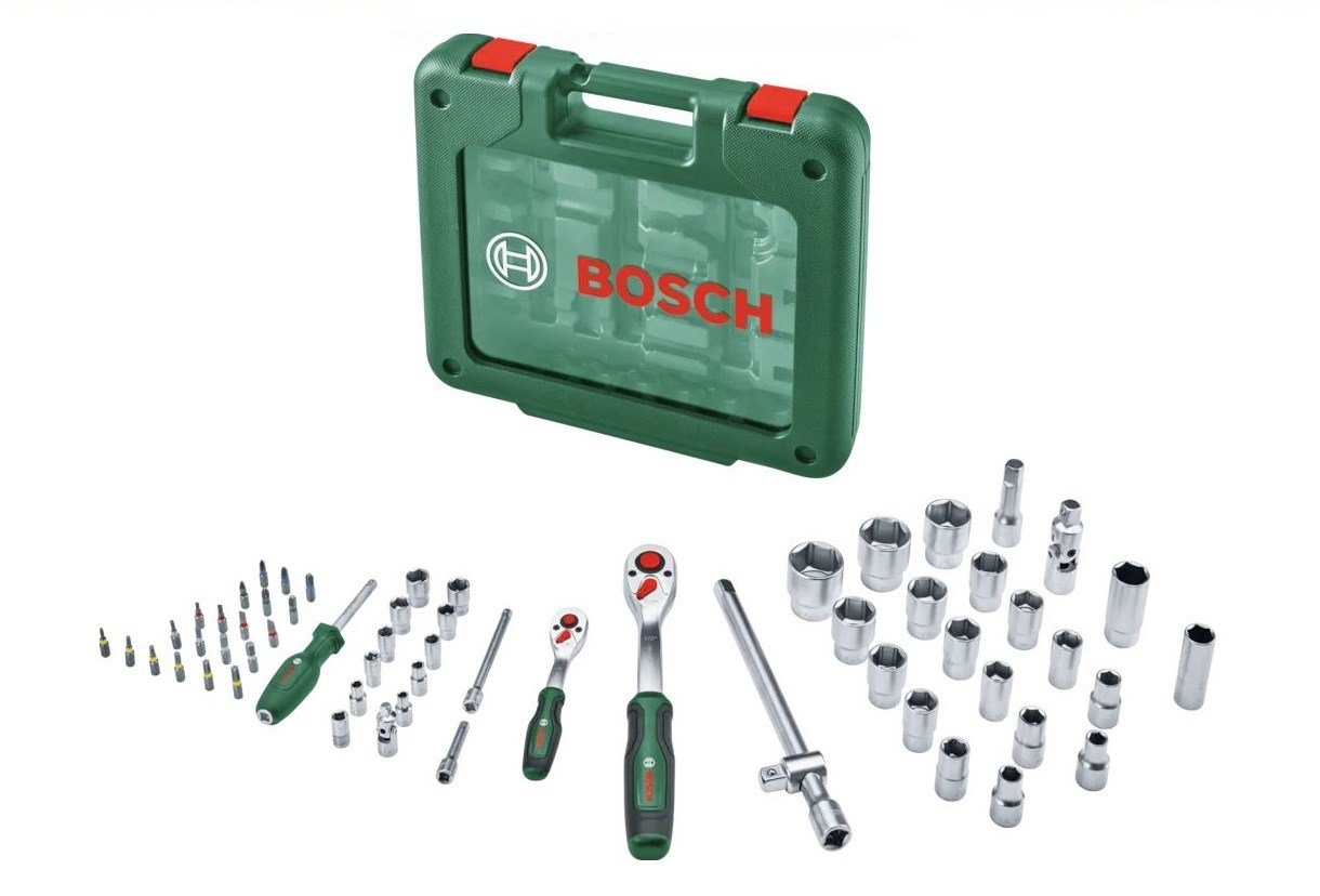 Bosch 1/4 + 1/2 60 Parça Cırcır Anahtar Seti - 1600A039J8