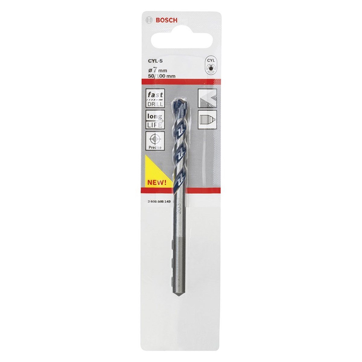BOSCH CYL-5 BLUE GRANİTE TURBO BETON MATKAP UCU 7*100MM - 2608588149