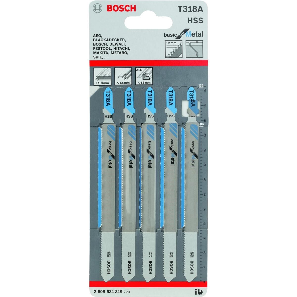 BOSCH DEKUPAJ T 318 A Basic for Metal 5'li
