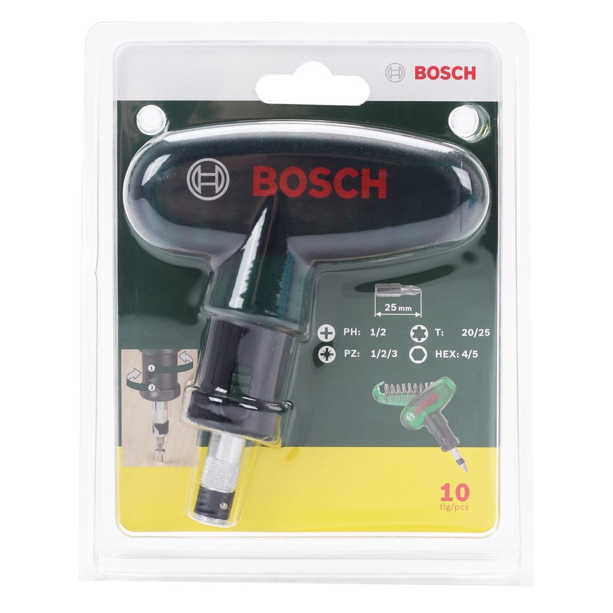 BOSCH DIY CIRCIRLI TORNAVİDA VE 9 VİDALAMA UCU 