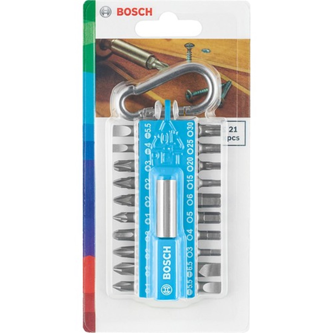 Bosch DIY-P 21 Parça Vidalama Seti (Mavi) *D - 2607012001