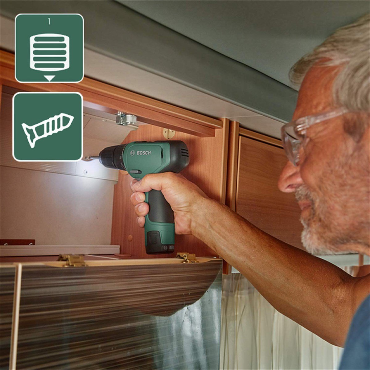 BOSCH EASYDRİLL 1200 AKÜLÜ DELME VİDALAMA (ÇİFT AKÜLÜ-AKSESUAR SETİ HEDİYELİ) - 06039D3002