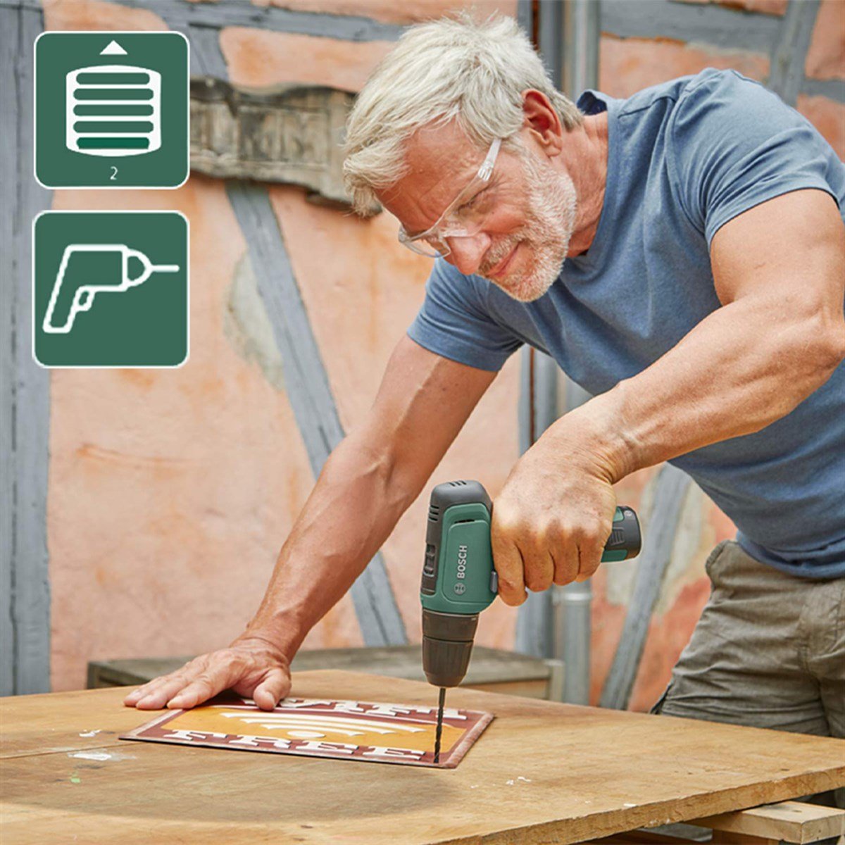 BOSCH EASYDRİLL 1200 AKÜLÜ DELME VİDALAMA (ÇİFT AKÜLÜ-AKSESUAR SETİ HEDİYELİ) - 06039D3002