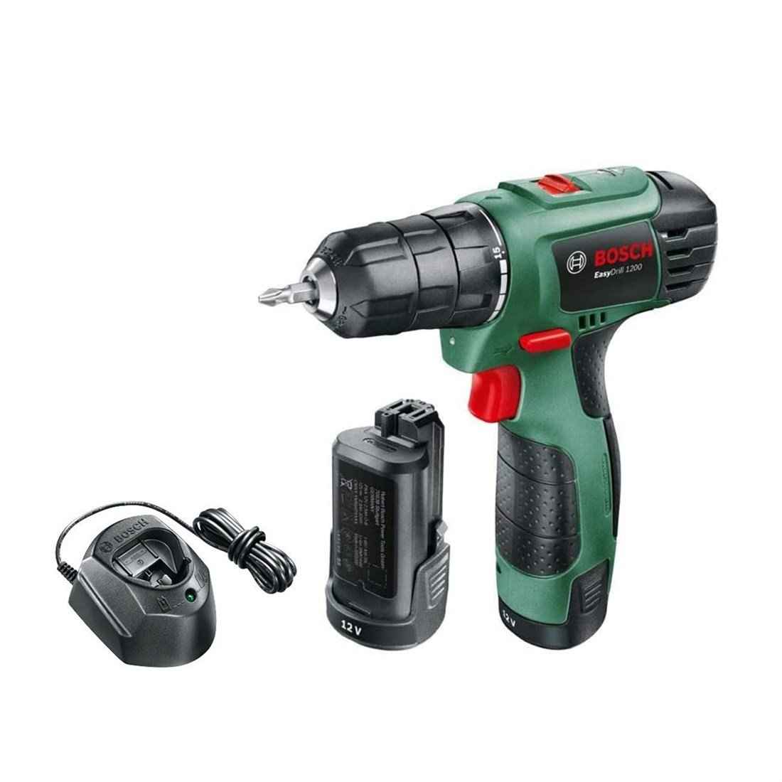 Bosch EasyDrill 1200 Vidalama Makinesi (1,5Ah Çift Akü) - 06039a210b + Sırt çantası hediyeli