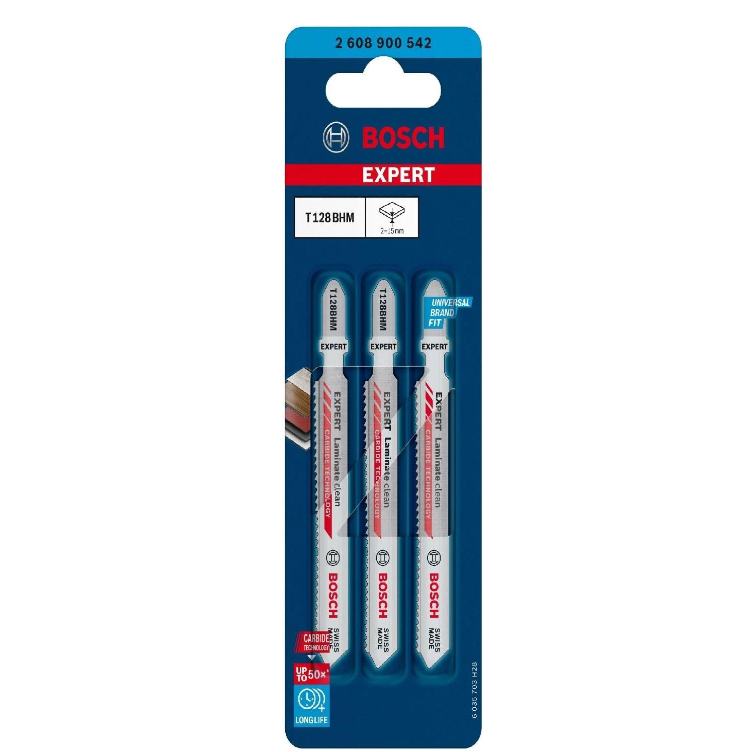 Bosch EXP Dekupaj Bıçağı EnforLaminate T128BHM 3lü - 2608900542