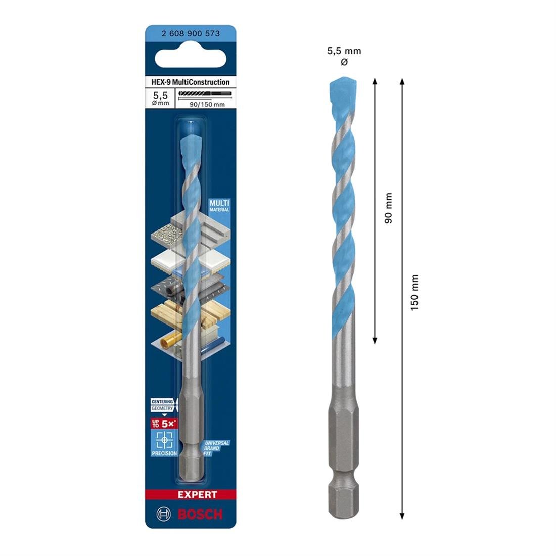 Bosch EXP HEX-9 MC Çok Amaçlı Matkap Ucu 5,5*150mm - 2608900573