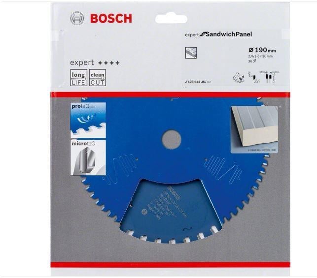 Bosch EXSP Daire Testere Bıçağı Sandviç Panel 190*30 36 D E - 2608644367