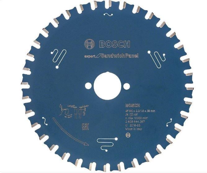 Bosch EXSP Daire Testere Bıçağı Sandviç Panel 190*30 36 D E - 2608644367