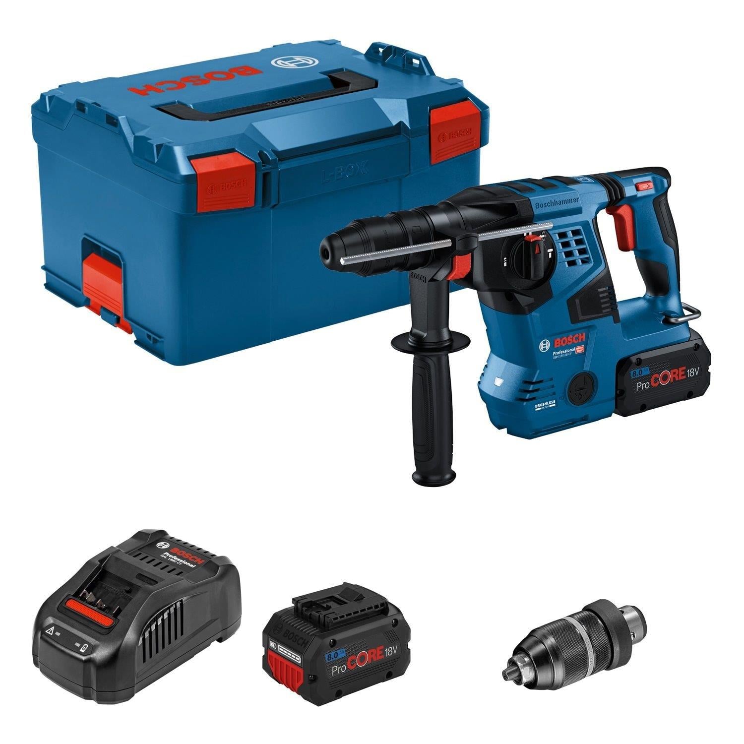 Bosch GBH 18V-28 CF 2x8.0 Ah Akülü Kırıcı Delici - 0611921002