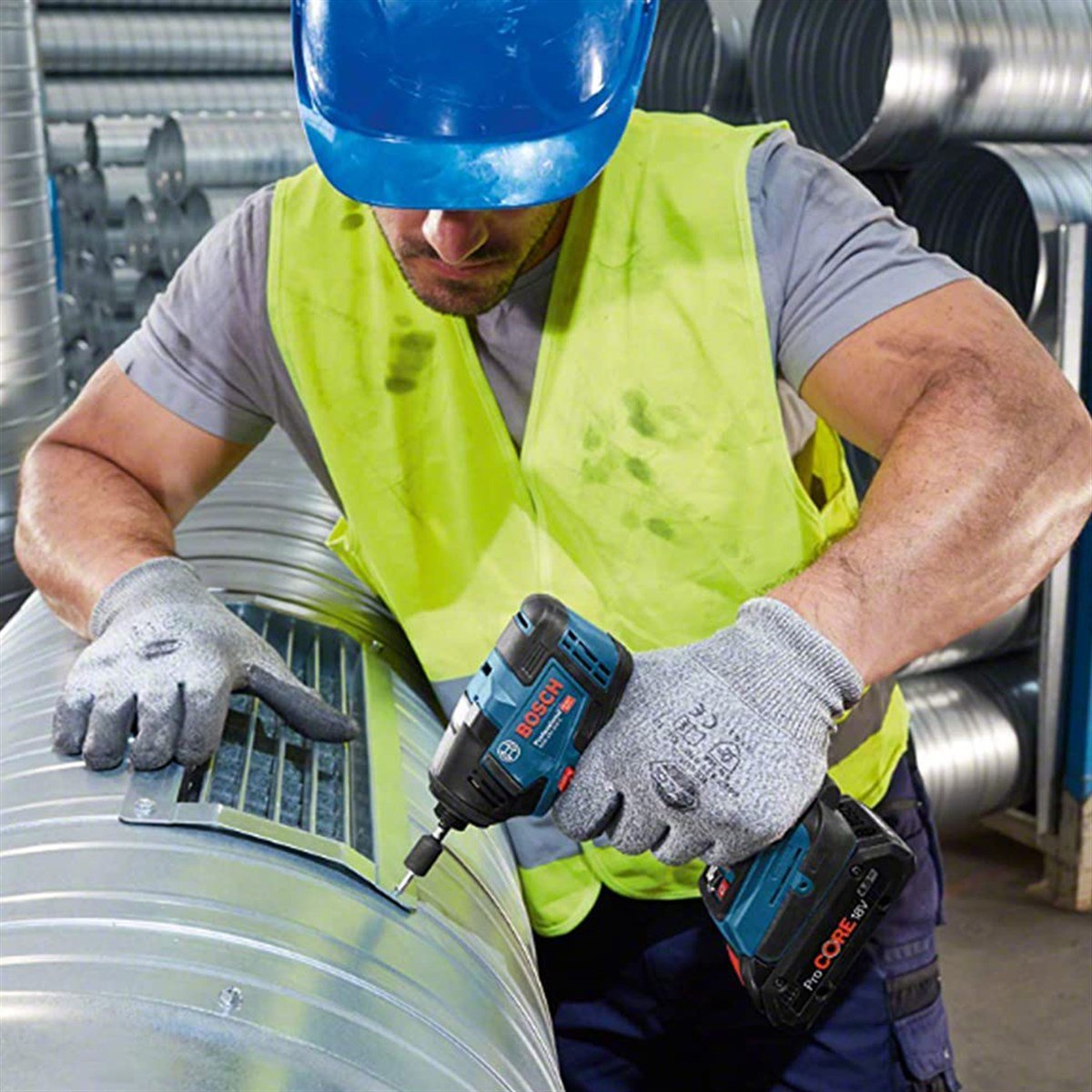 BOSCH GDR 18V-200 C AKÜLÜ DARBELİ SOMUN SIKMA - 06019G4101