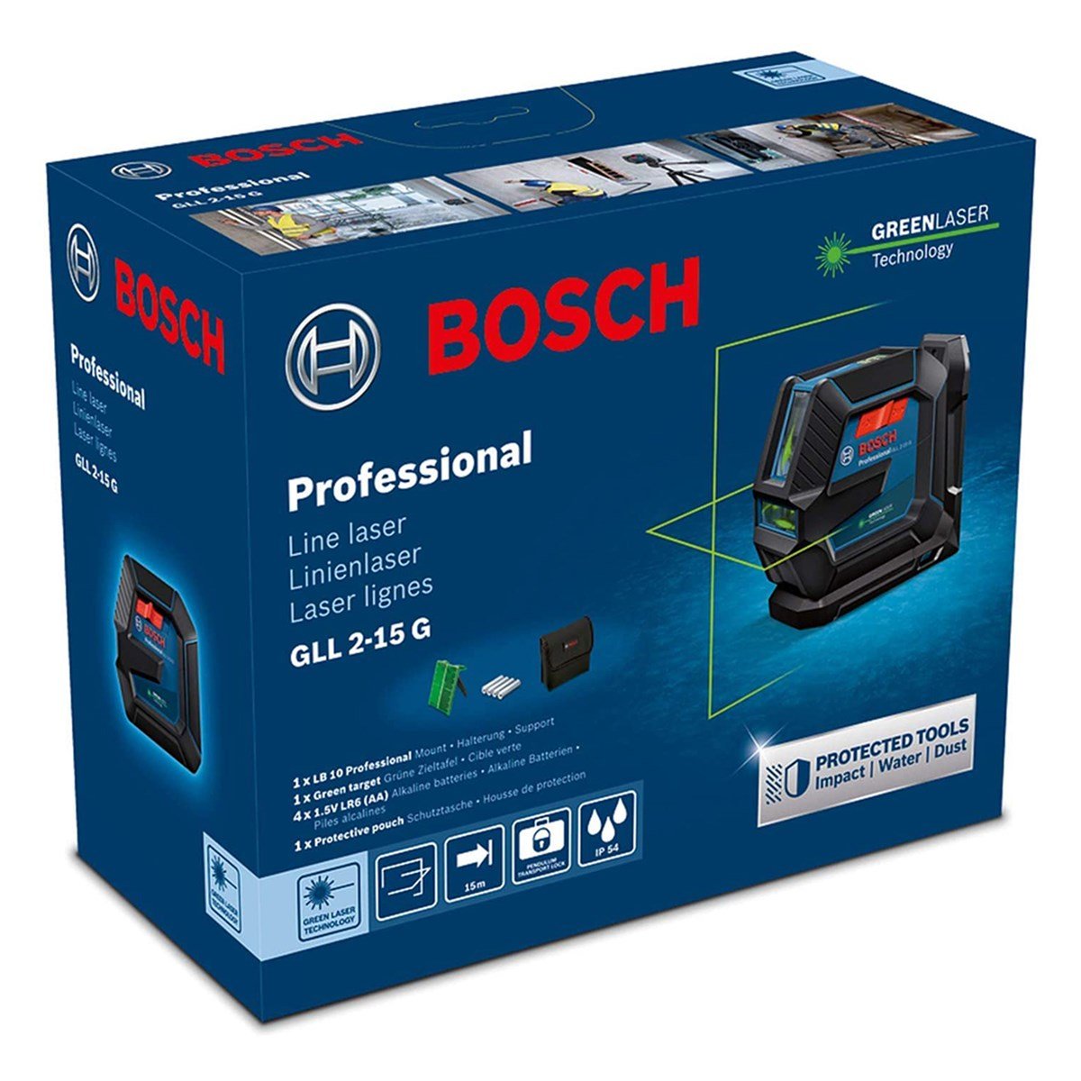 Bosch GLL 2-15G Çizgi Hizalama Lazeri - 0601063W00