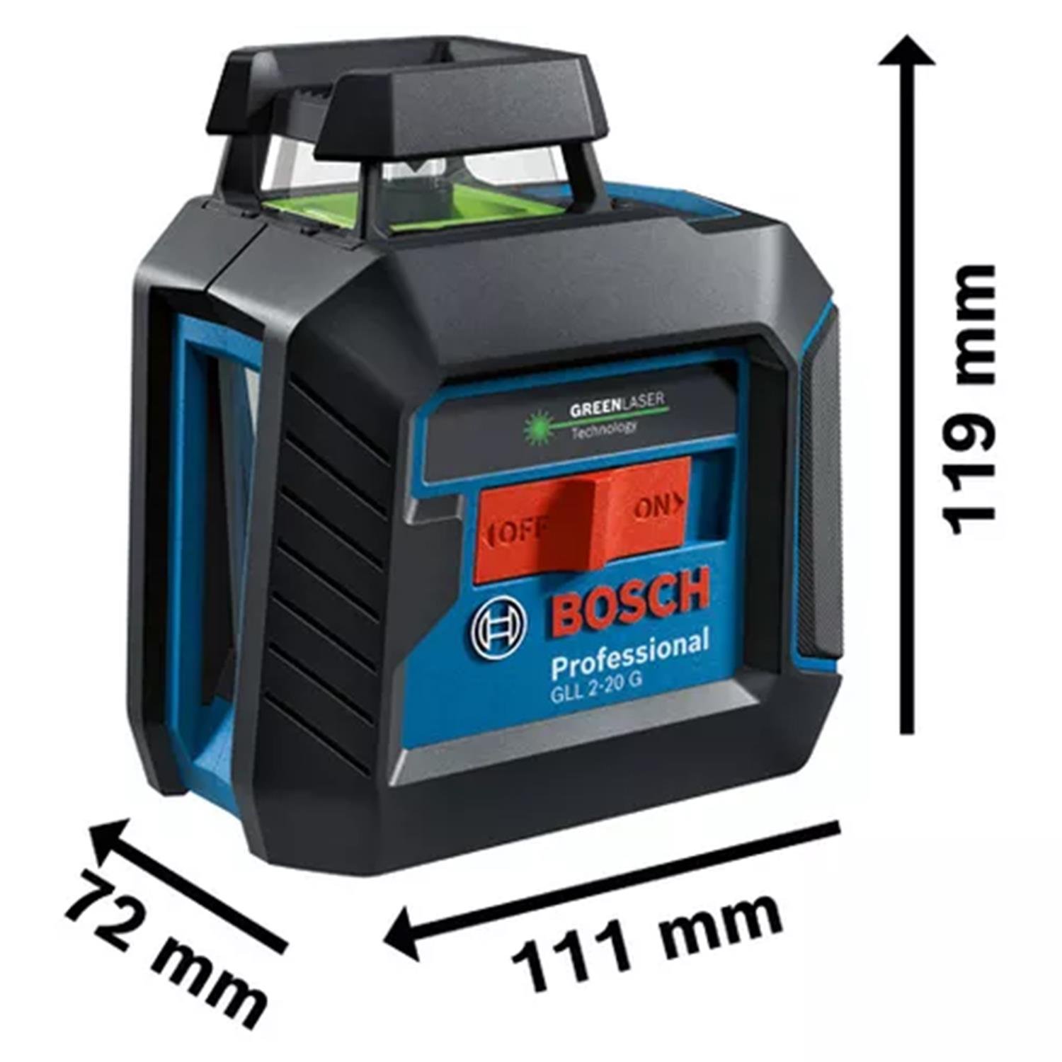 Bosch GLL 2-20 G + LB10+DK10 Çizgi Lazer Yeşil - 0601065000