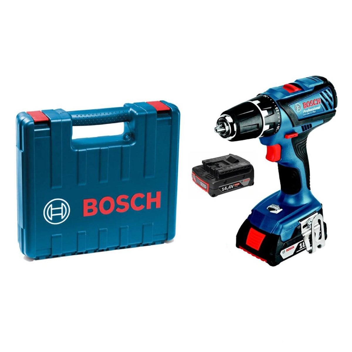 BOSCH Gsb 18-2-Lı Plus Darbeli Delme Vidalama, 2 Akü, 18 V, 2.0 Ah