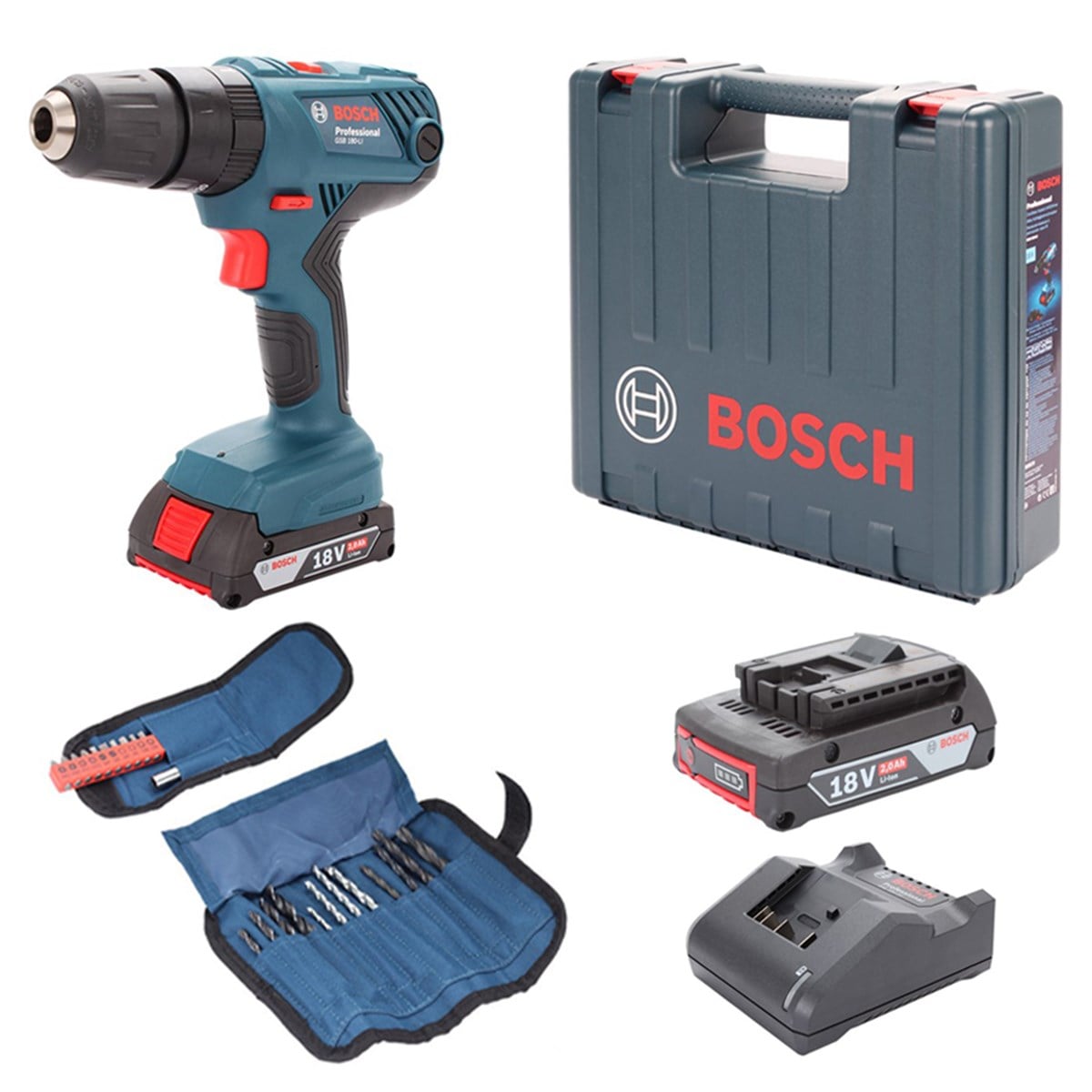 Bosch GSB 180-LI Akülü Darbeli Vidalama 18V 2,0 Ah - 06019F8308