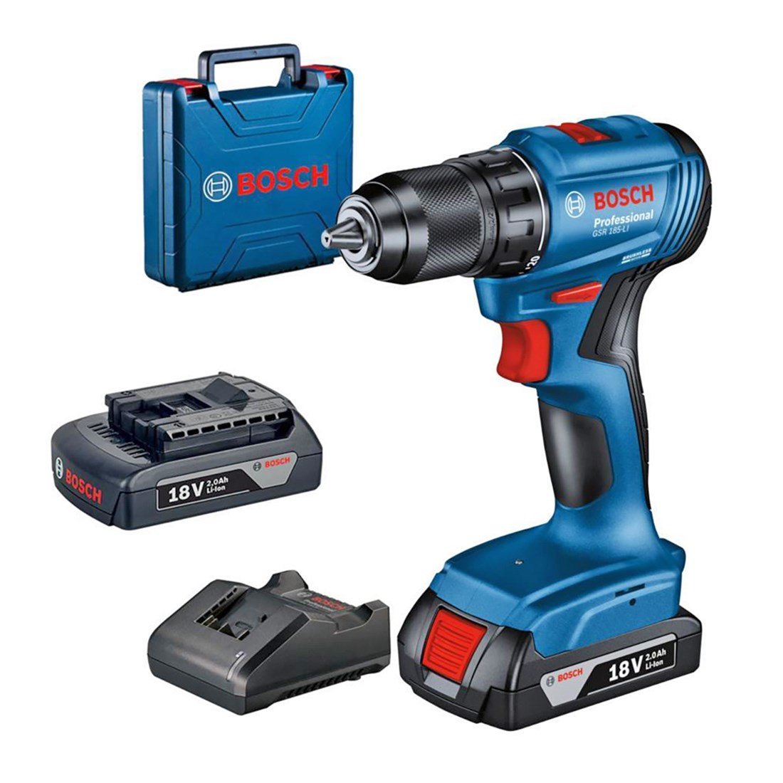 Bosch GSR 185-Lİ  2 Ah 18V Çift Akülü Matkap - 06019K3000