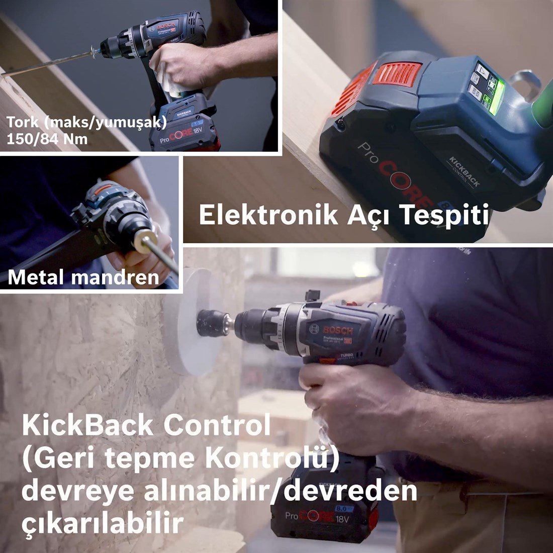 Bosch GSR 18V-150 C Akülü Delme Vidalama - 06019J5005