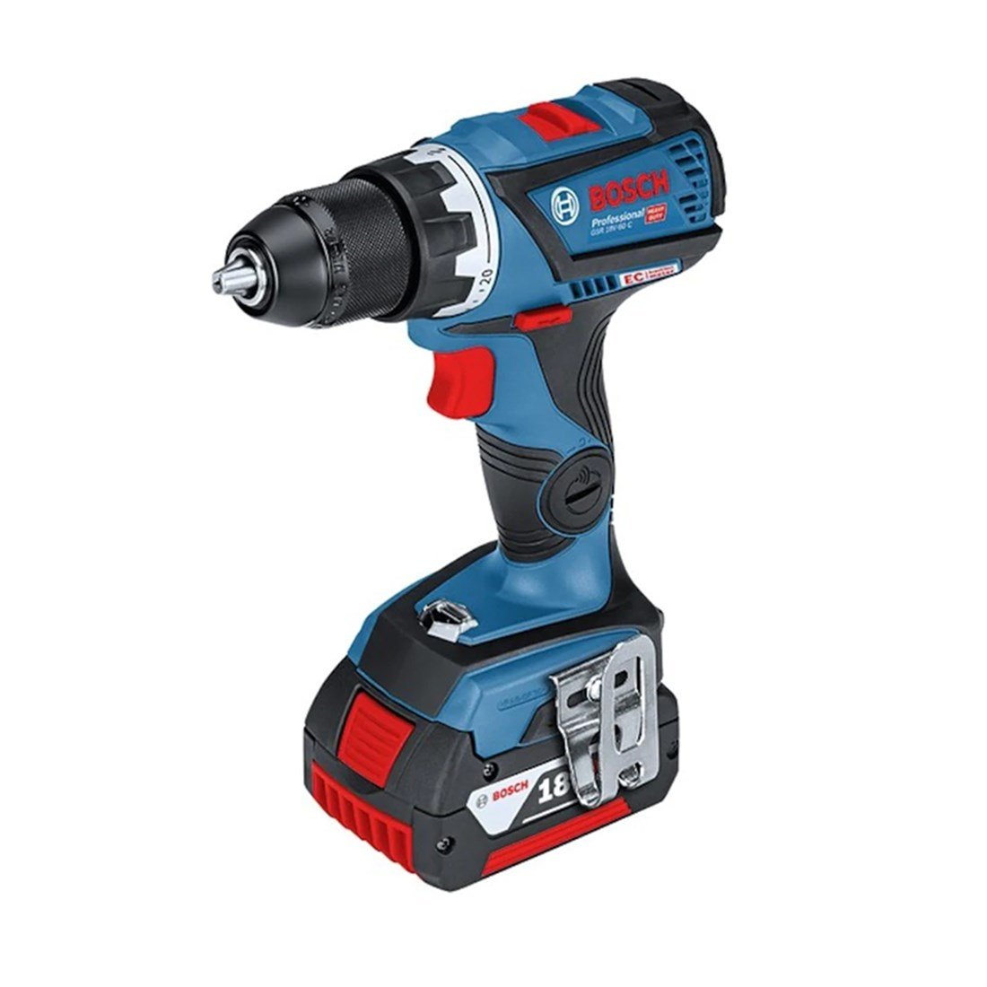 Bosch Gsr 18v-60 C Çift Akülü Vidalama 5 Ah - 06019g1101