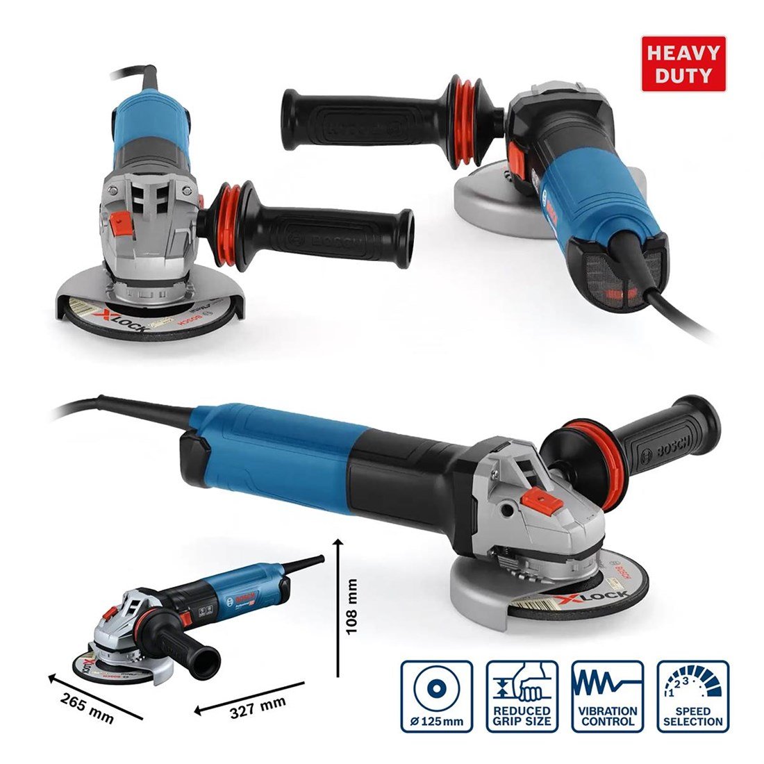 Bosch GWS 17-125 S Avuç Taşlama - 06017D0300