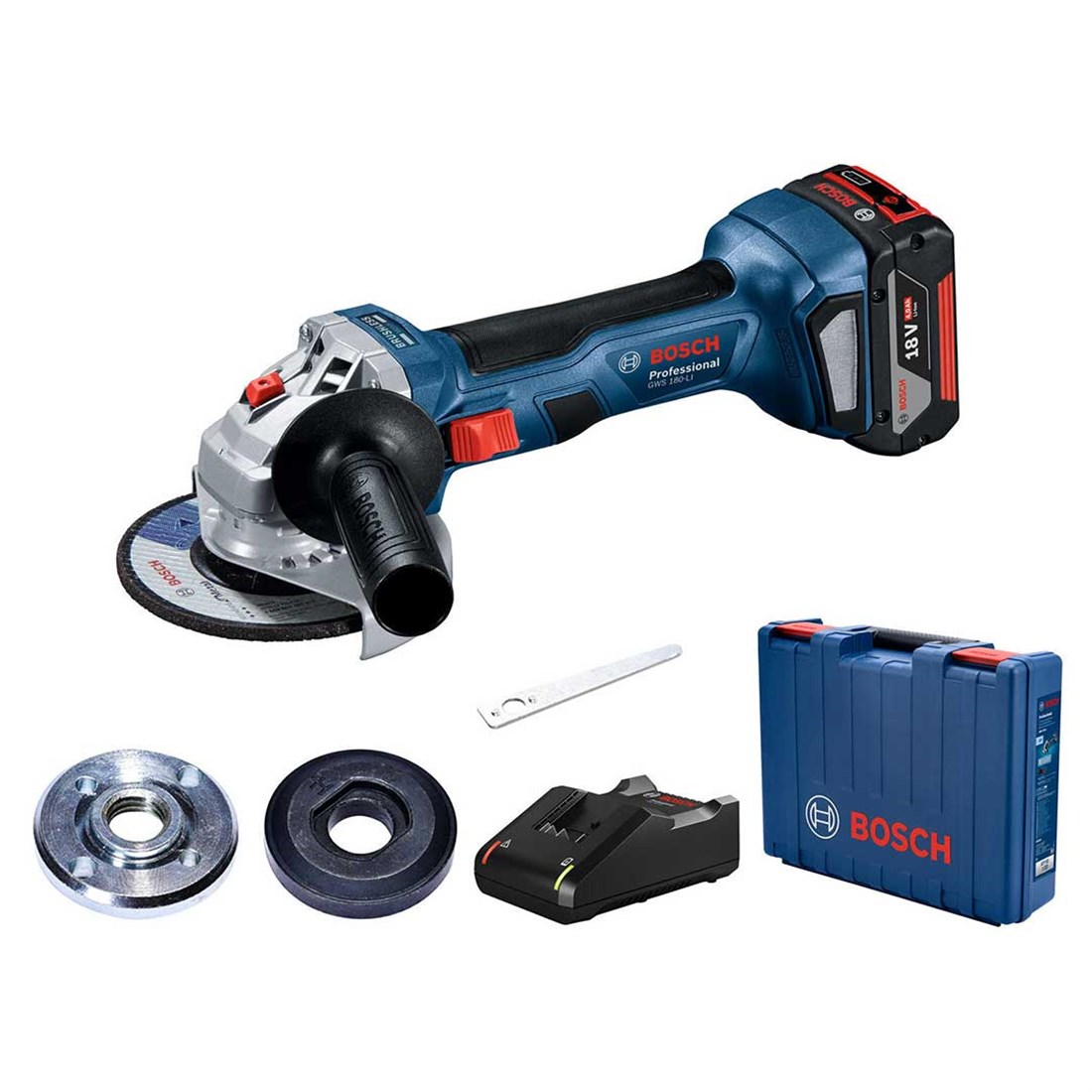 Bosch Gws 180-Li Avuç Taşlama 1*4.0 Ah 125 Mm 06019h9025
