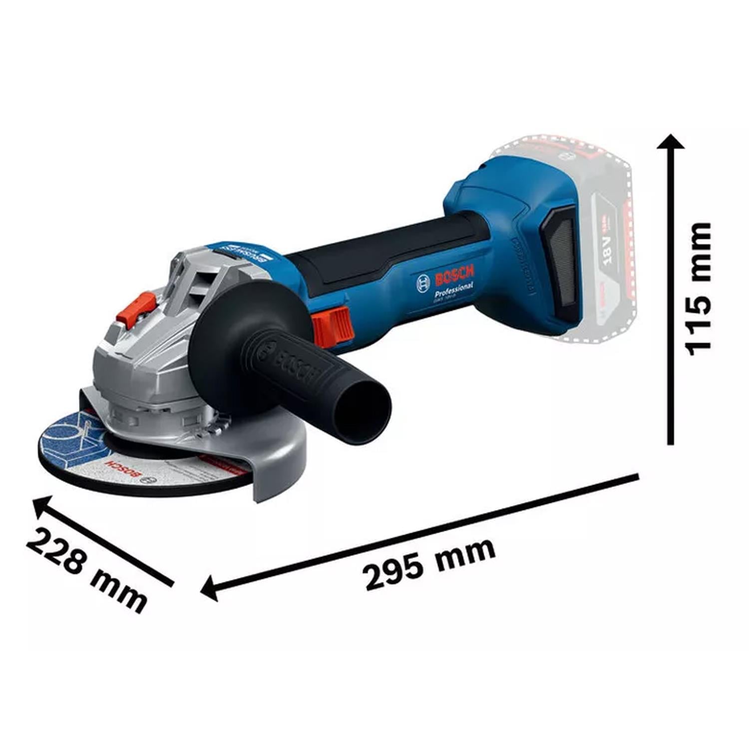 Bosch GWS 18V-8 Akülü Taşlama Makinası 4Ah 125m - 06019N9021