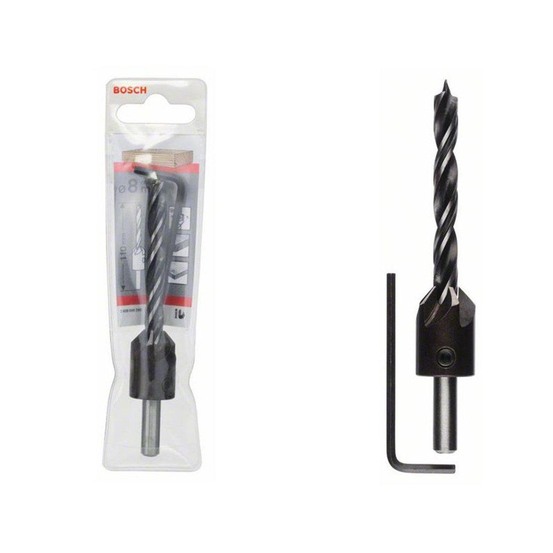 Bosch Havşalı Silindir Ahşap Matkap Ucu 8 mm - 2608596395