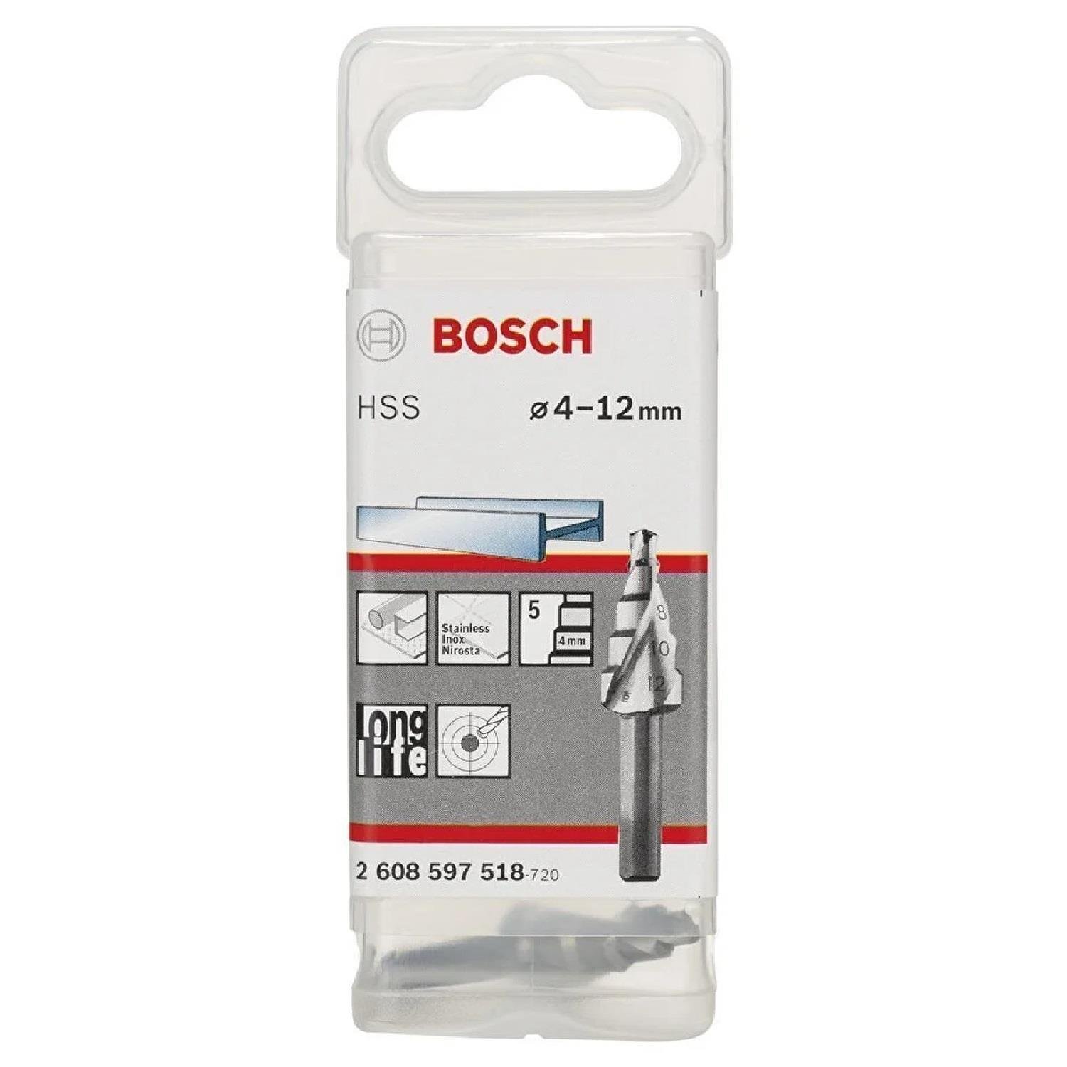 Bosch HSS 5 Kademeli Matkap Ucu 4-12 mm - 2608597518