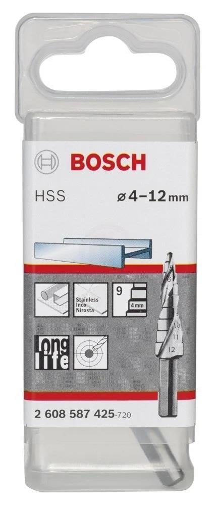 Bosch HSS 9 Kademeli Matkap Ucu 4-12 mm - 2608587425