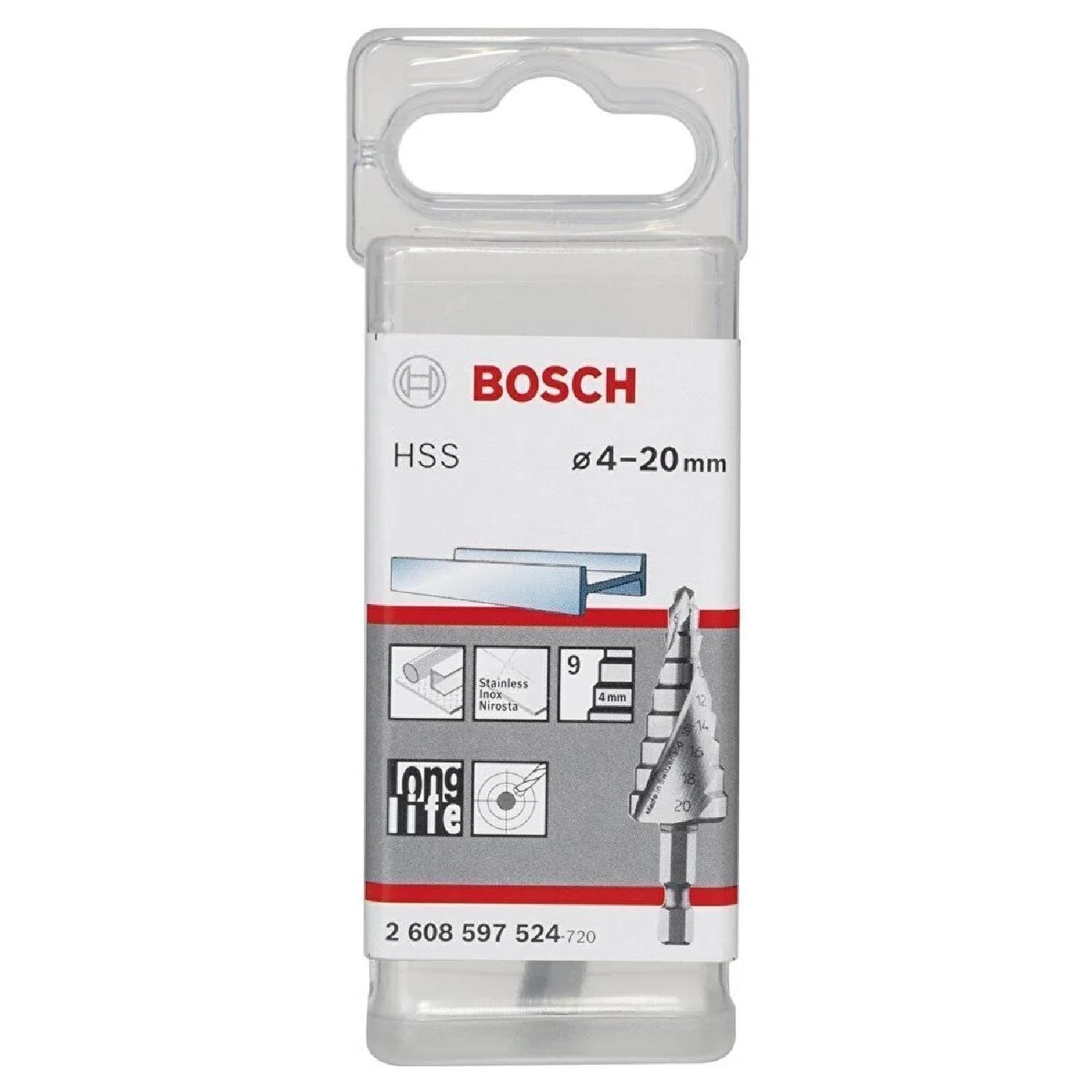 Bosch HSS 9 Kademeli Matkap Ucu HEX 4-20mm - 2608597524