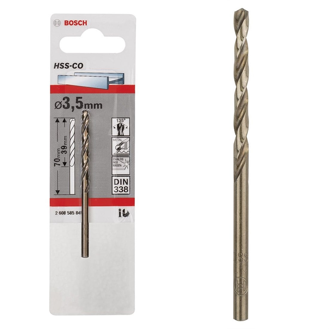 Bosch HSS-Co Metal Matkap Ucu 3,5*70 mm 1'li - 2608585845