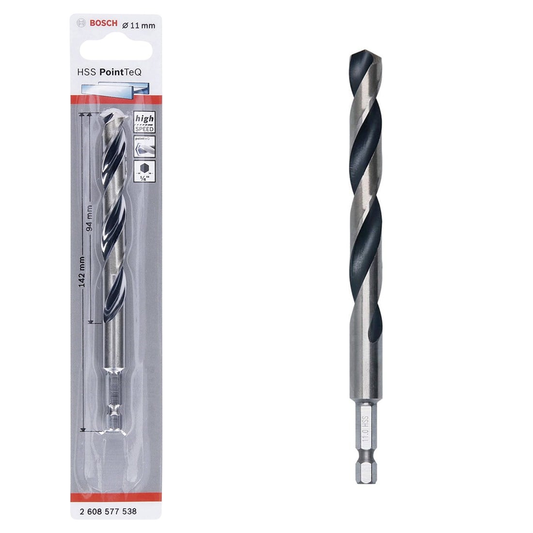 Bosch Hss Point TeQ Hex Metal Matkap ucu 11mm  - 2608577538