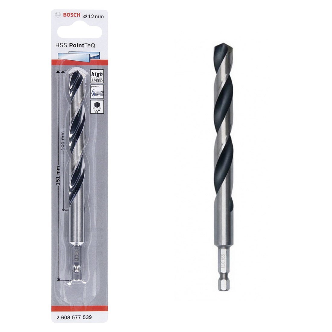 Bosch Hss Point TeQ Hex Metal Matkap ucu 12mm  - 2608577539