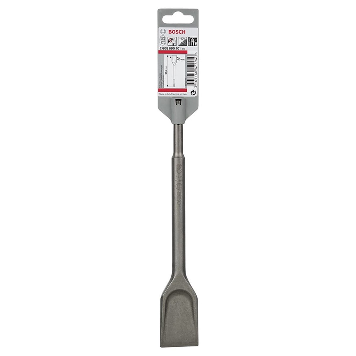 BOSCH LONGLİFE SDS PLUS YASSI KESKİ 250*40MM - 2608690101
