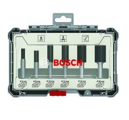 Bosch Pro Freze Seti 6 'lı Düz 8 mm şaftlı - 2607017466