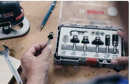 Bosch Pro Freze Seti 6 'lı Düz 8 mm şaftlı - 2607017466