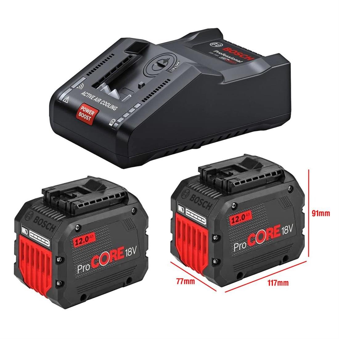 Bosch ProCORE 18V (2x12,0Ah;GAL18V-160;C) UNI Akü Seti - 1600A016GY