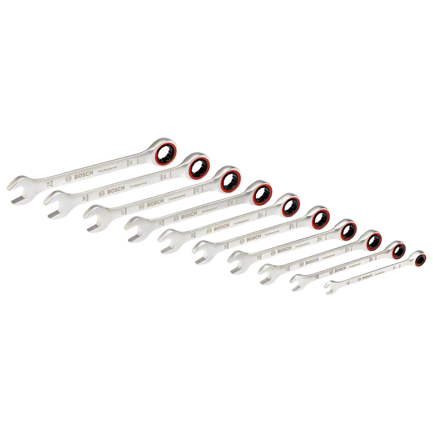 Bosch Professional Cırcır Anahtar Seti 10 Parça - 1600A02AU0