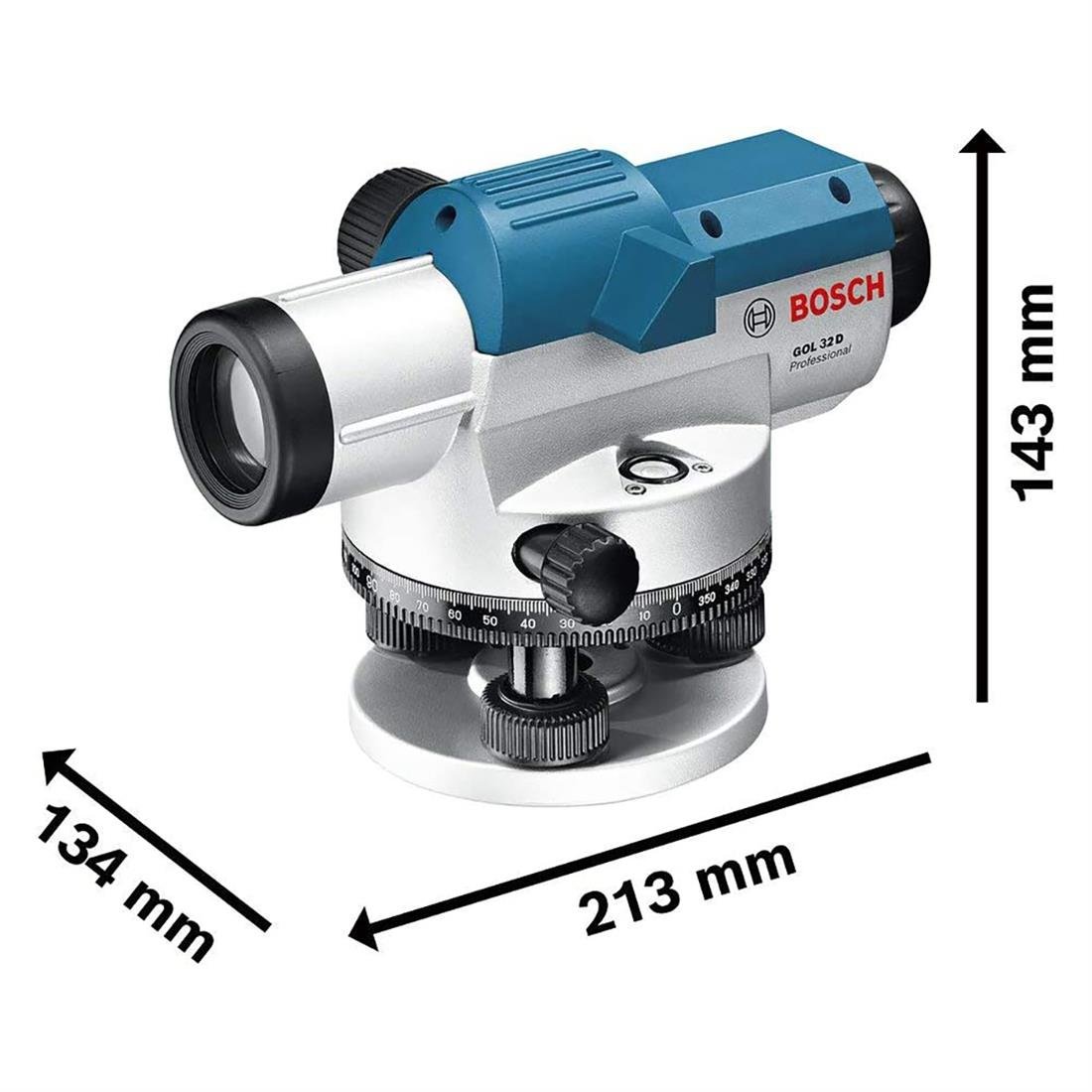 BOSCH Professional GOL 32 D + BT 160 + GR500 Optik Nivelman (Hizalama) (120 MT) - 0601068502