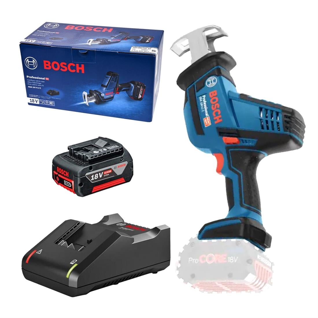 Bosch Professional GSA 18V-LI+GBA Panter Testere 18V 4.0Ah+GAL in Karton Kutu - 0615990M3Y