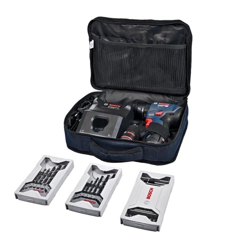 Bosch Professional Gsb 12V-30 Çift Akülü Darbeli Vidalama Makinesi (Kömürsüz Motor) - 06019G9101 + 39 Parça Aksesuar Seti