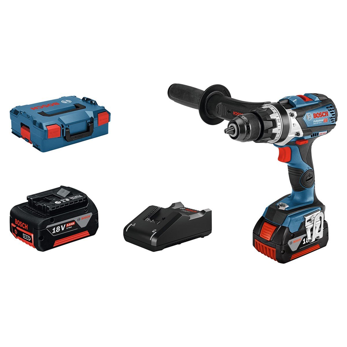 Bosch Professional GSB 18V-110 C 2x5.0 Ah Akülü Delme Vidalama Makinesi - 06019G030D