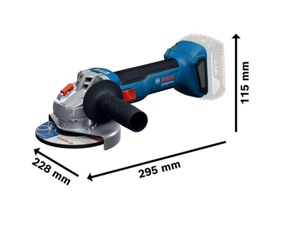 Bosch Professional Gsr 18V-45 Akülü Vidalama + Gws 18V-8 Akülü Taşlama 2 x 4 Ah Akülü Kombi Set - 0615A5007N