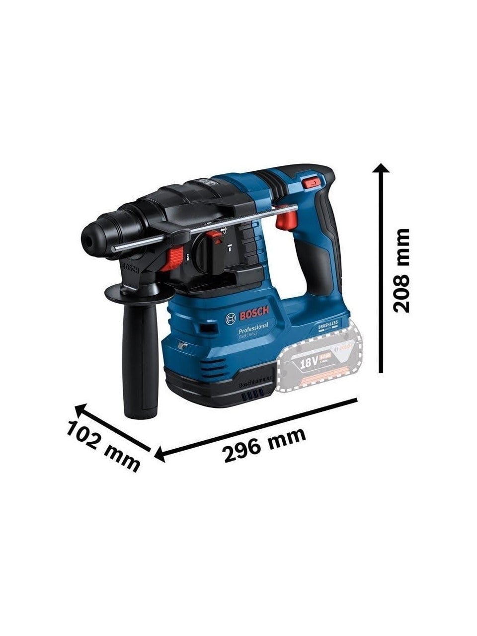 Bosch Professional GSR 18V-45 + GWS 18V-8 + GBH 18V-22 3 x 4.0 Ah Akülü Kombi Set - 0615A5007L
