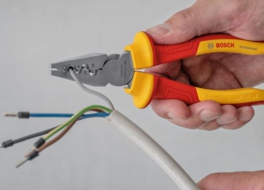 Bosch Professional VDE Kıvırma Sıkma Pensesi 180mm - 1600A02NE6