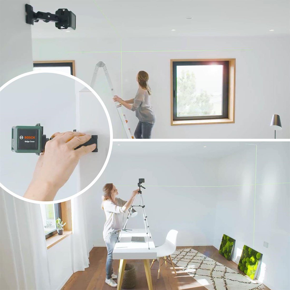 Bosch Quigo Green 2 Çapraz Çizgi Lazer - 0603663C02